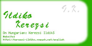 ildiko kerezsi business card