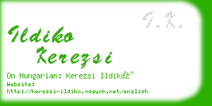 ildiko kerezsi business card